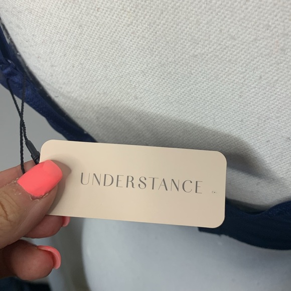 Understance NWT Ivy Smooth Lace Full Coverage Flex Wire Navy Blue Bra Size 36WW - Picture 6 of 11